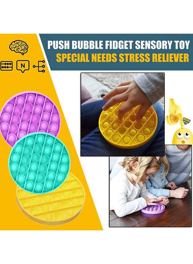 3-Piece Simple Dimple Push Pop Bubble Sensory Lightweight High-Quality Fidget Toy Set 12.5cm