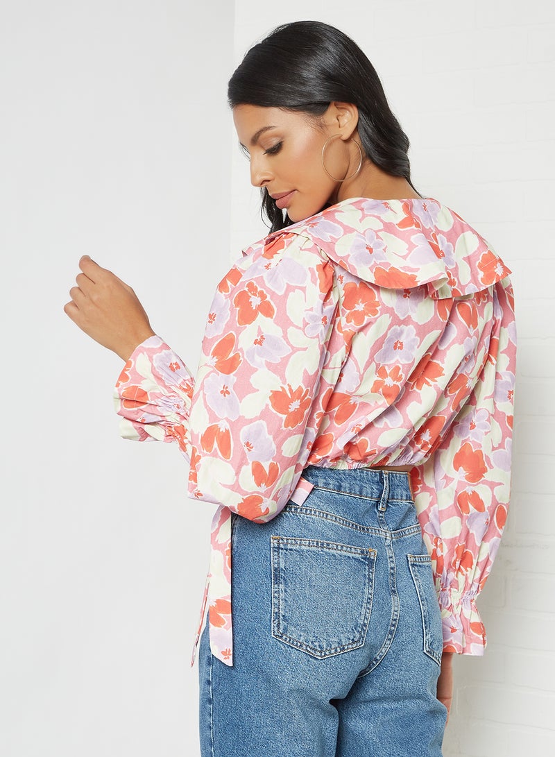 Floral Print Crop Top Multicolour