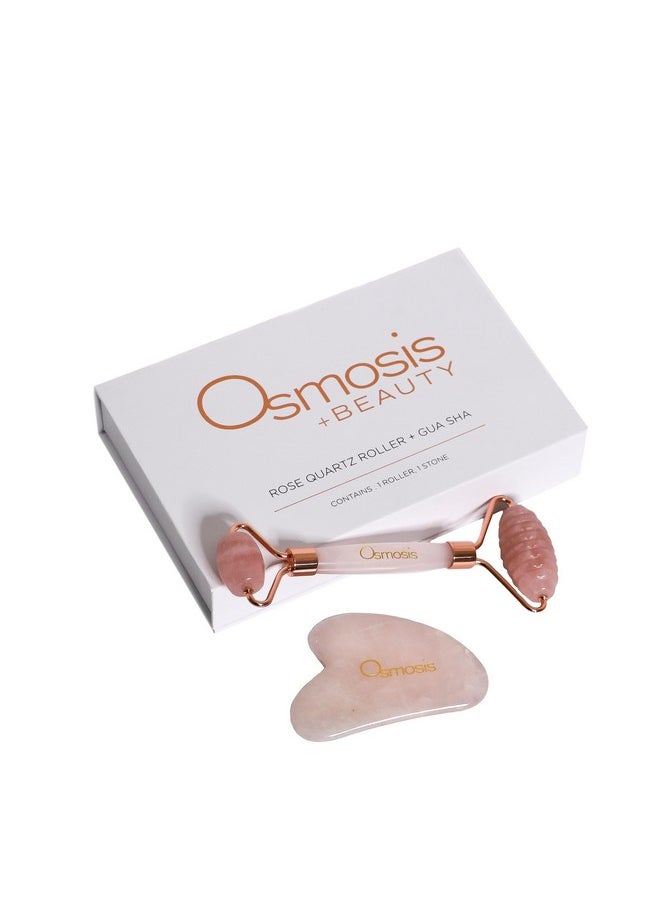 Skincare Rose Quartz Roller + Gua Sha