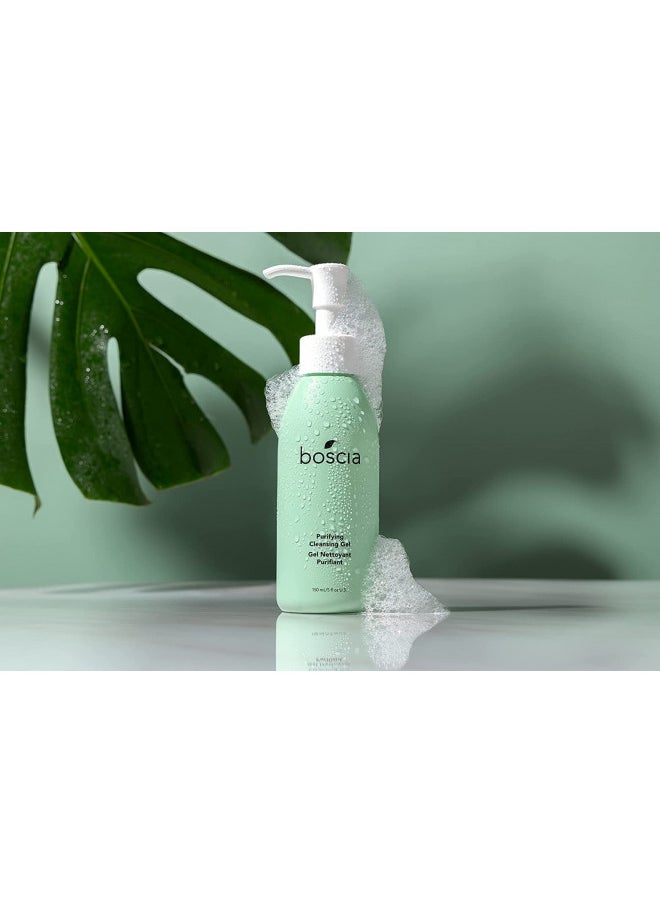 boscia Purifying Cleansing Gel - Vegan Cruelty-Free Skincare. Tea Tree Face Cleanser, Natural Gentle Hydrating Green Tea Antioxidant Deep Face Wash 5 Fl Oz