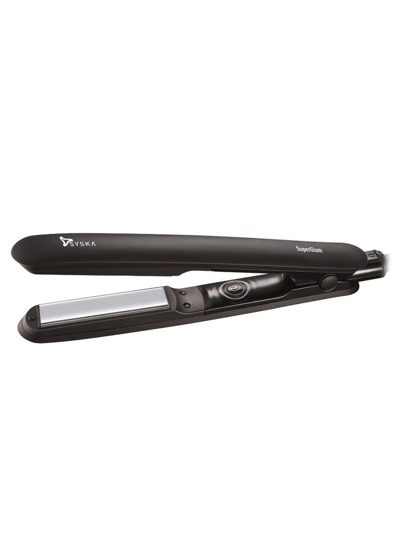 Hair Straightener With Titanium Plate Black