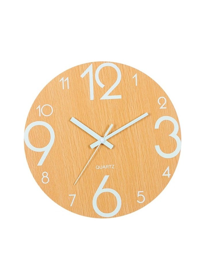 12 bright wall clock Colour:Yellow