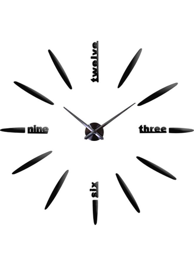 Creative DIY Wall Clock Living Room Decoration Black