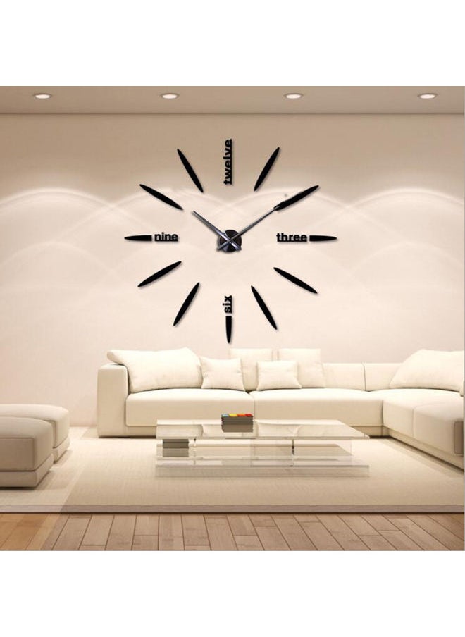 Creative DIY Wall Clock Living Room Decoration Black