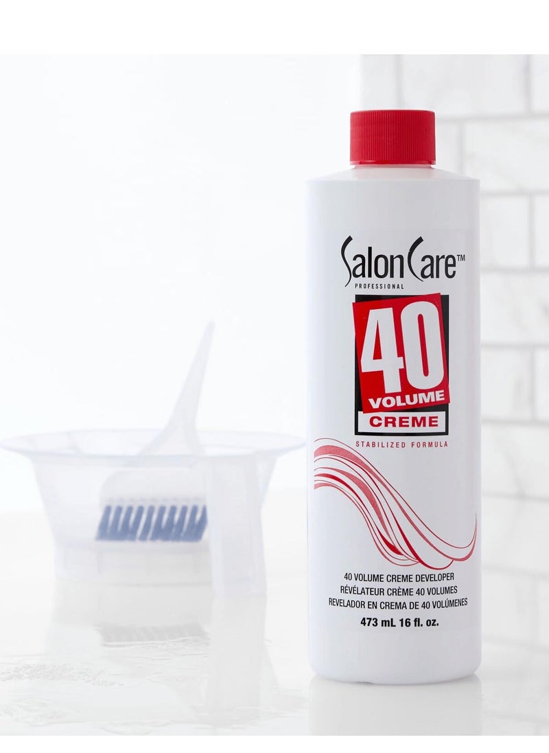 Salon Care 40 Volume Creme Developer 16 Oz