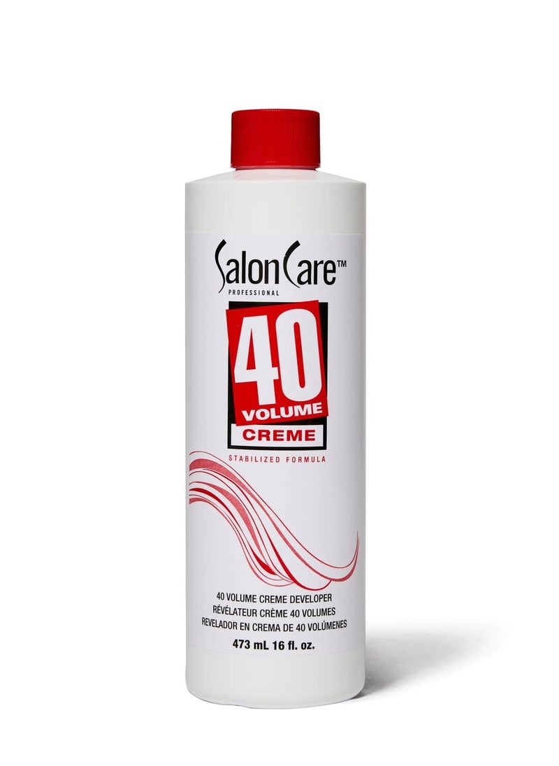 Salon Care 40 Volume Creme Developer 16 Oz