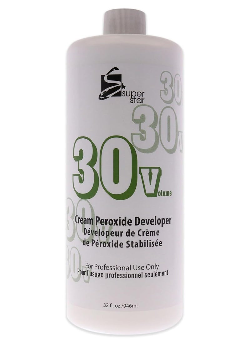 Super Star Superstar Stabilized Cream Peroxide Developer 30v Hc, 32 Oz