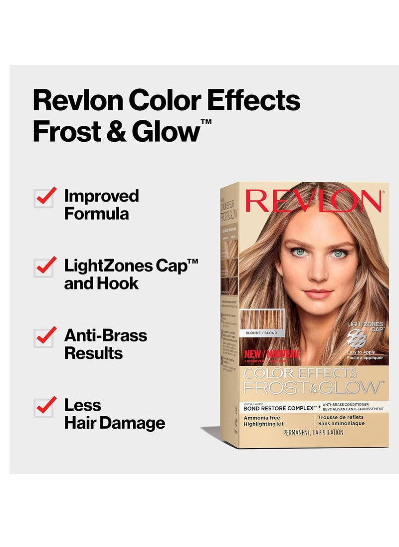 Revlon Permanent Hair Color, Permanent Hair Dye, Color Effects Highlighting Kit, Ammonia Free & Paraben Free, 20 Blonde, 8 Oz, (Pack of 1)