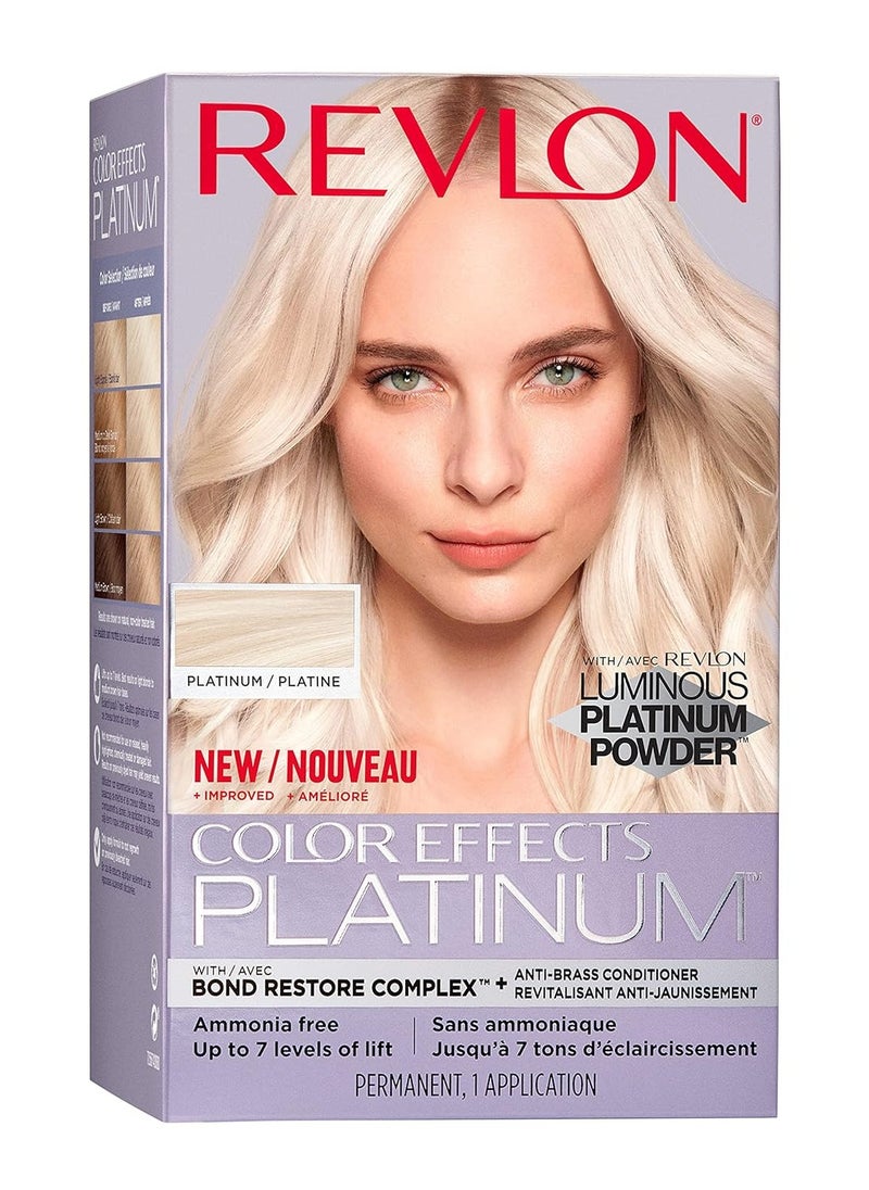 Revlon Color Effects Permanent Highlighting Kit, Ammonia & Paraben Free Hair Dye, 60 Platinum, 8 Oz (Pack of 1)