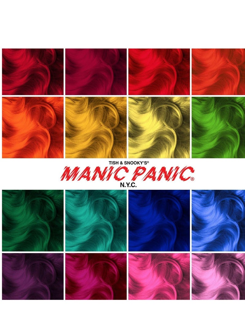 MANIC PANIC Flash Lightning Hair Bleach Kit - 40 Volume Developer + Bleach Powder Hair Lightener For Dark Hair + Lifting up to Seven Levels - Vegan And Cruelty Free