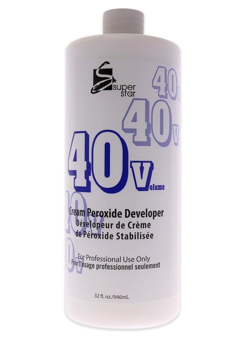 Super Star Cream Peroxide Developer 40 Volume - 32 Oz