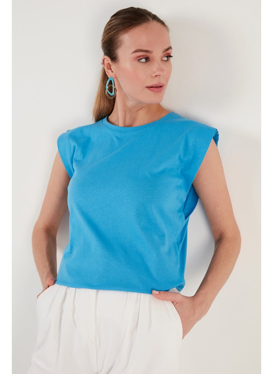 Cotton Crew Neck Sleeveless T Shirt Women's T SHIRT 5864019