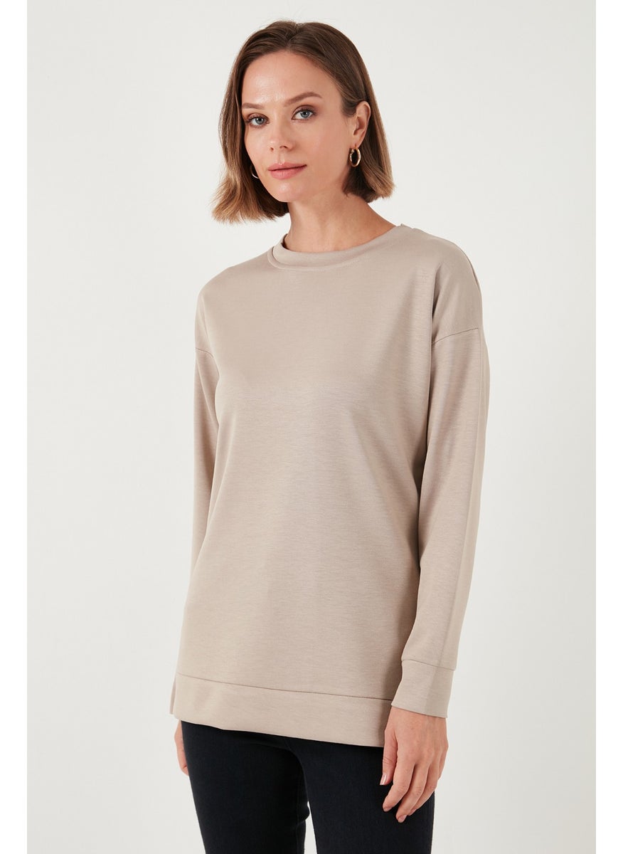 Stretch Oversize Fit Crew Neck Oysho Fabric Sweat Women's Sweat 5865877