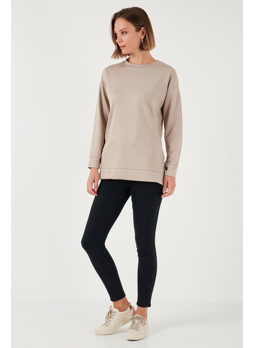 Stretch Oversize Fit Crew Neck Oysho Fabric Sweat Women's Sweat 5865877