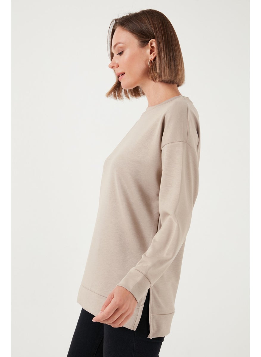 Stretch Oversize Fit Crew Neck Oysho Fabric Sweat Women's Sweat 5865877