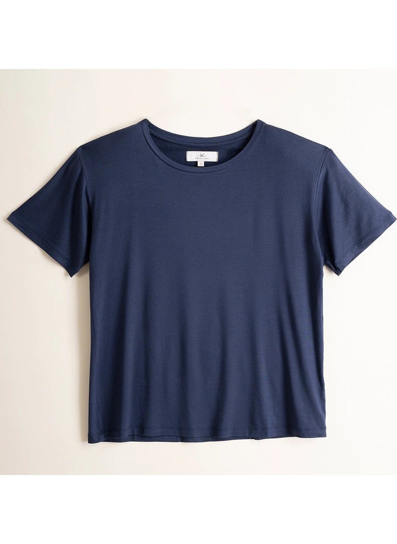 Women's Short Sleeve T-Shirt XL Navy Blue - Baily Collection