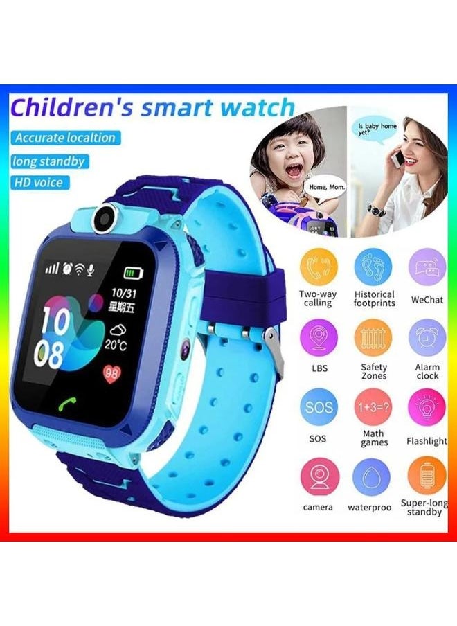 Kids Smart Watch Phone Music Smart Wrist Watch for 3-12 Year Old Boys Girls with Camera Sim Card Slot Touch Screen Game Watch Outdoor Activities Toys Childrens Day Gift