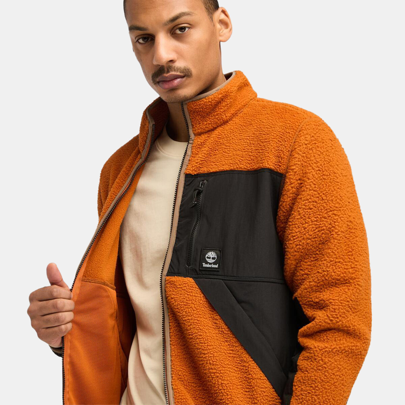 Men's Sherpa Mix Media Fleece Jacket