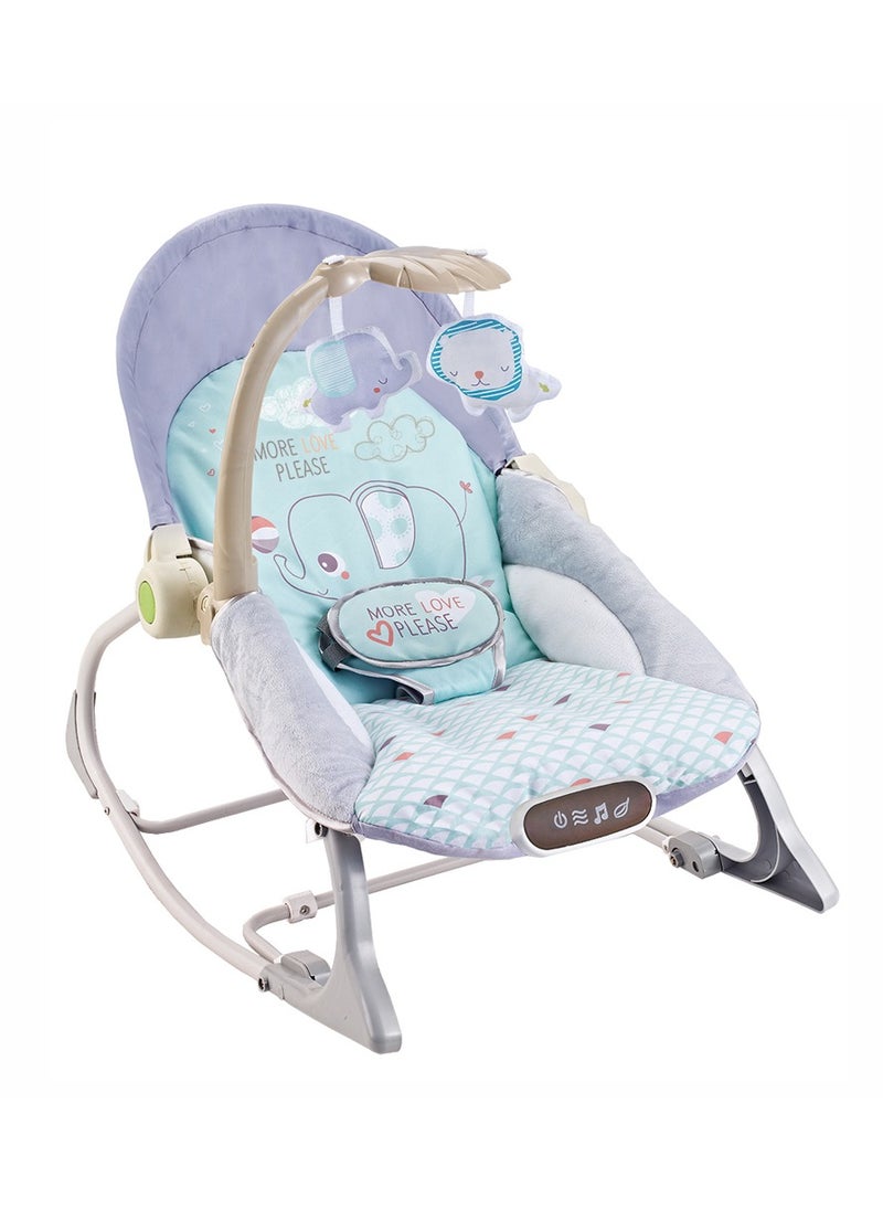 Factory Price Destiny Infant Bouncer With Soothing Music,  Calm Vibrations and Removable Toys - Blue