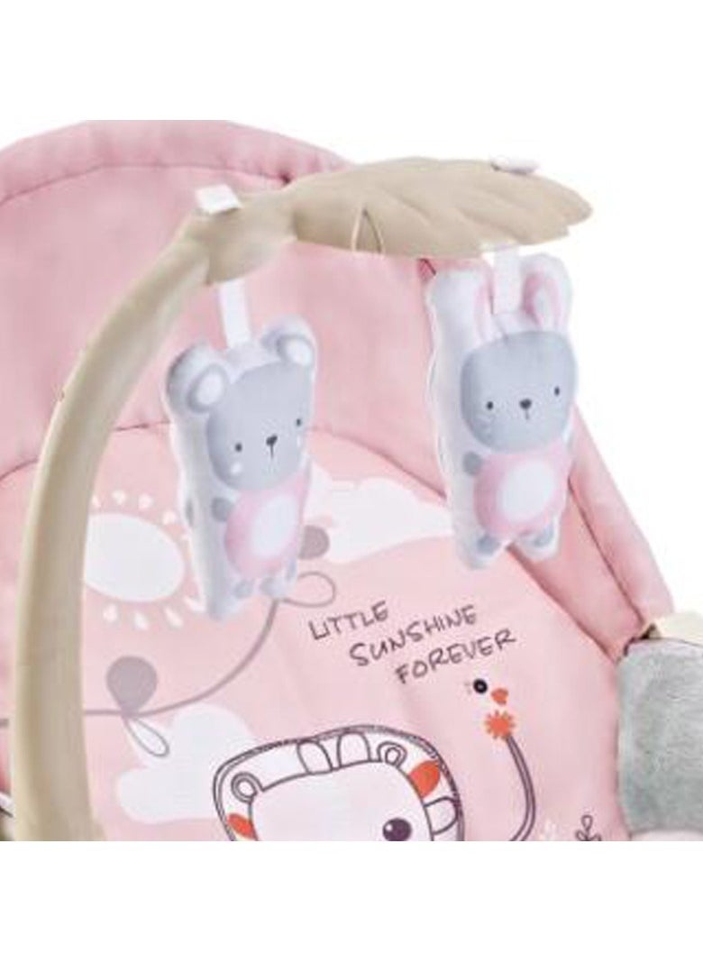 Factory Price Destiny Infant Bouncer With Soothing Music,  Calm Vibrations and Removable Toys - Pink