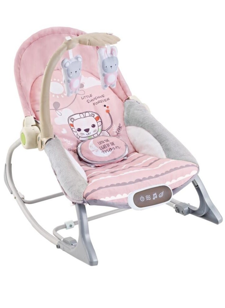 Factory Price Destiny Infant Bouncer With Soothing Music,  Calm Vibrations and Removable Toys - Pink