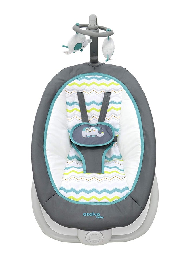 Baby Bouncer Fold - Birds Aqua