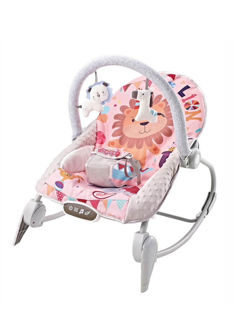 Factory Price Printed Baby Rocker With Soothing Music,  Calm Vibrations and Removable Toys - A