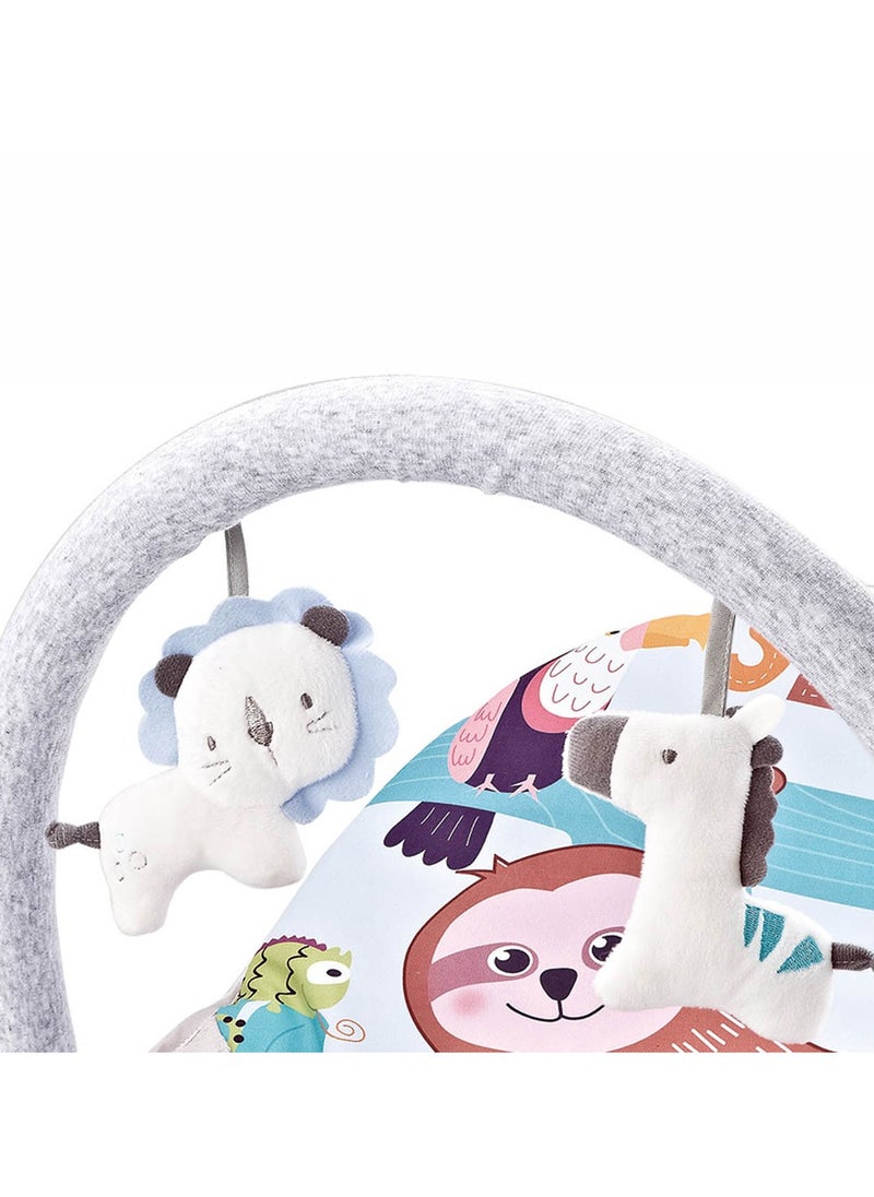 Factory Price Printed Baby Rocker With Soothing Music,  Calm Vibrations and Removable Toys - C