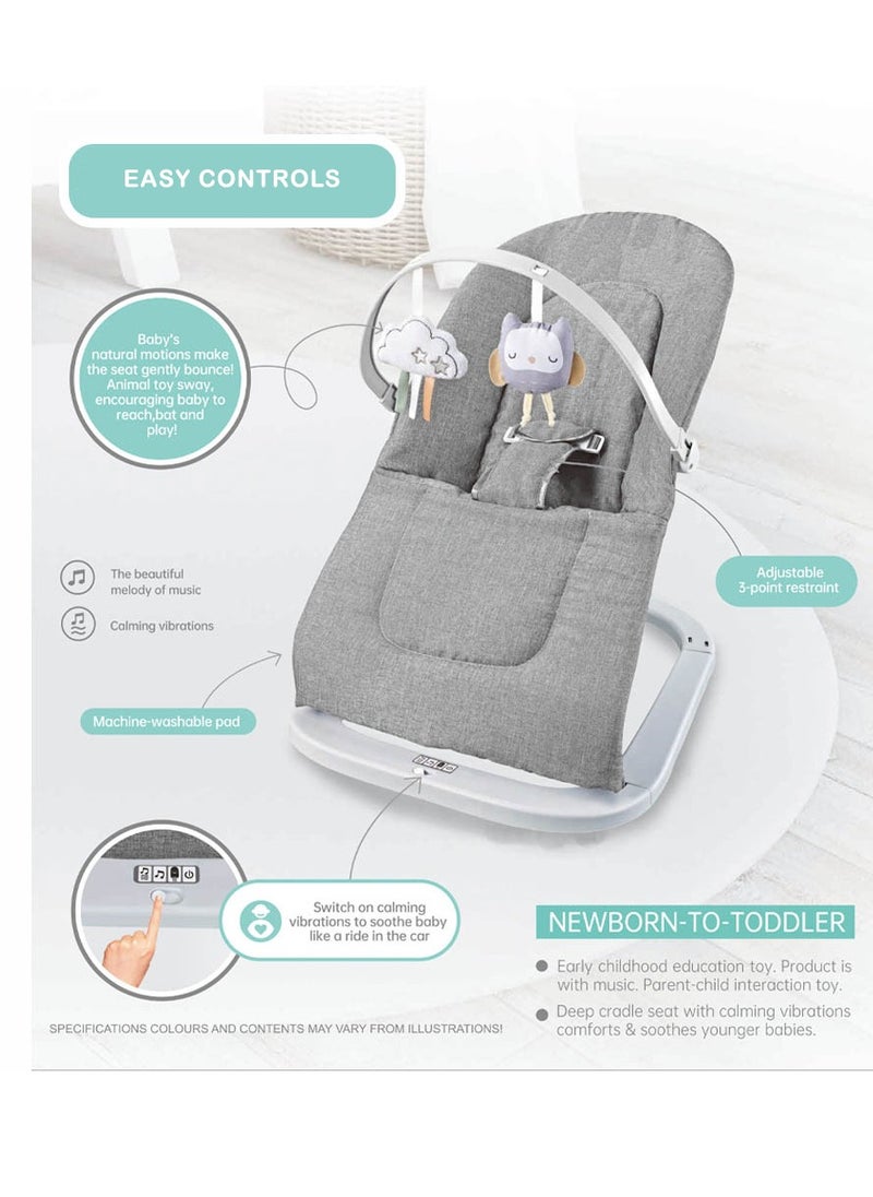 Factory Price Winston Baby Bouncer With Removable Toys and Soothing Musics - A