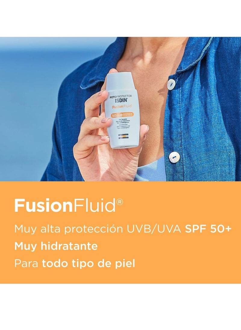 Fotoprotector Fusion Fluid SPF 50 50ml Facial Sun Cream Suitable for All Skin Types