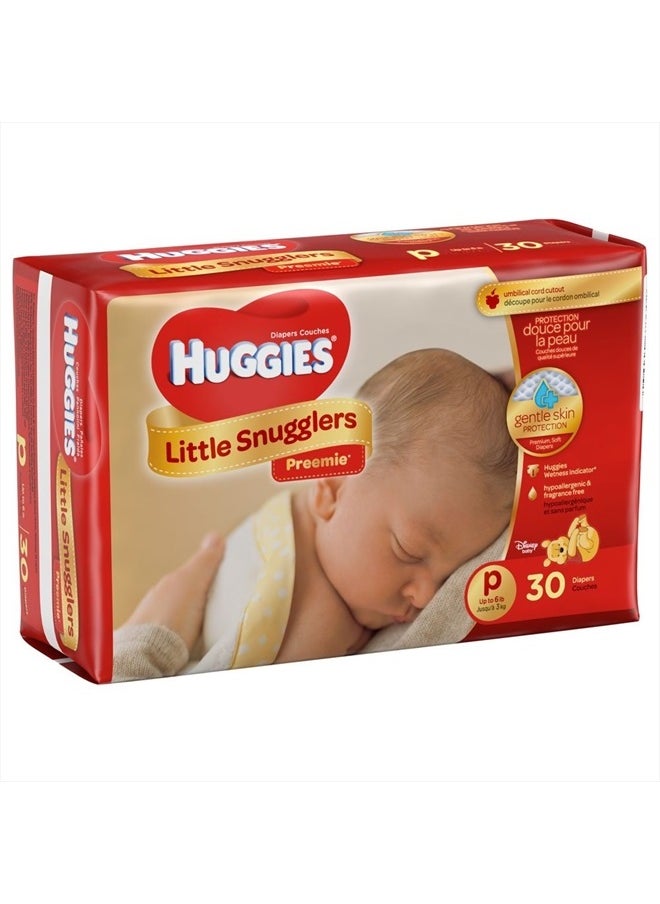 Huggies Gentle Care Preemies Diapers, Size P, 180-count