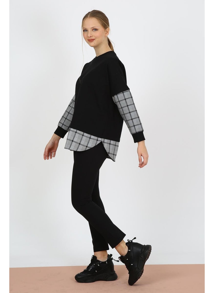 Alexandergardı Plaid Detailed Sweatshirt (B21-3600)