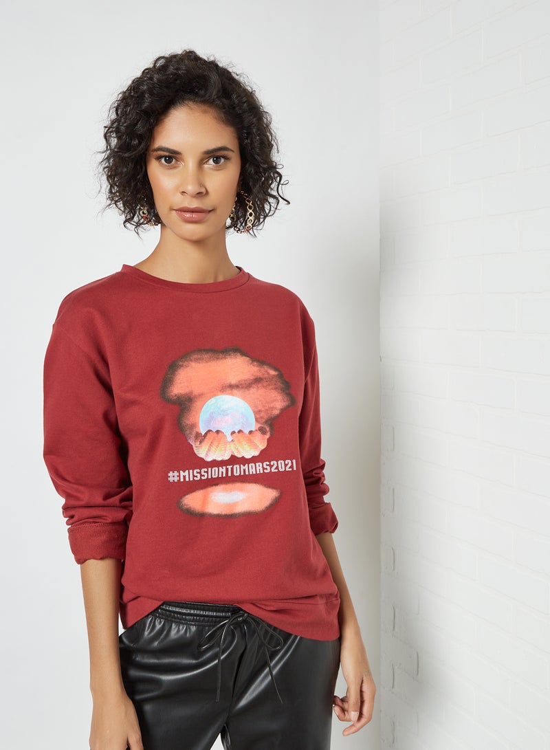 Mission To Mars Sweatshirt MAROON