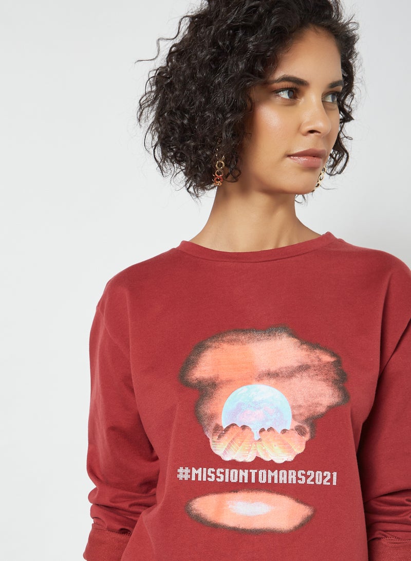 Mission To Mars Sweatshirt MAROON