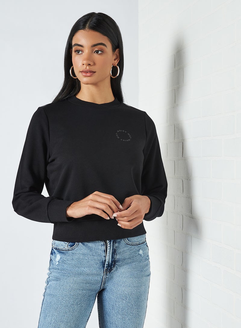 Cropped Sweatshirt Black