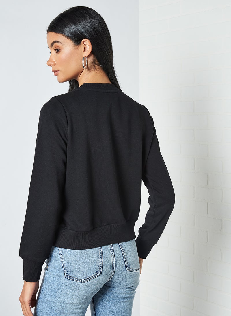 Cropped Sweatshirt Black