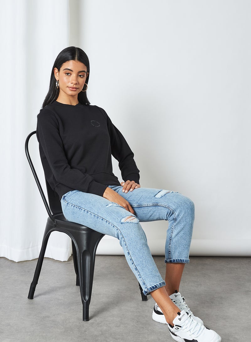 Cropped Sweatshirt Black