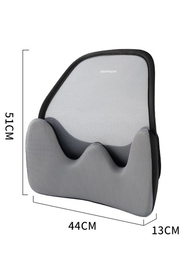 Car Lumbar Support Pillow Memory Foam Lumbar Support Cushion Breathable Backrest Ergonomic Design 3D Spine Back Support Pillow Relieve Back Pain and Muscle Tension for Office Chair or Car Seat