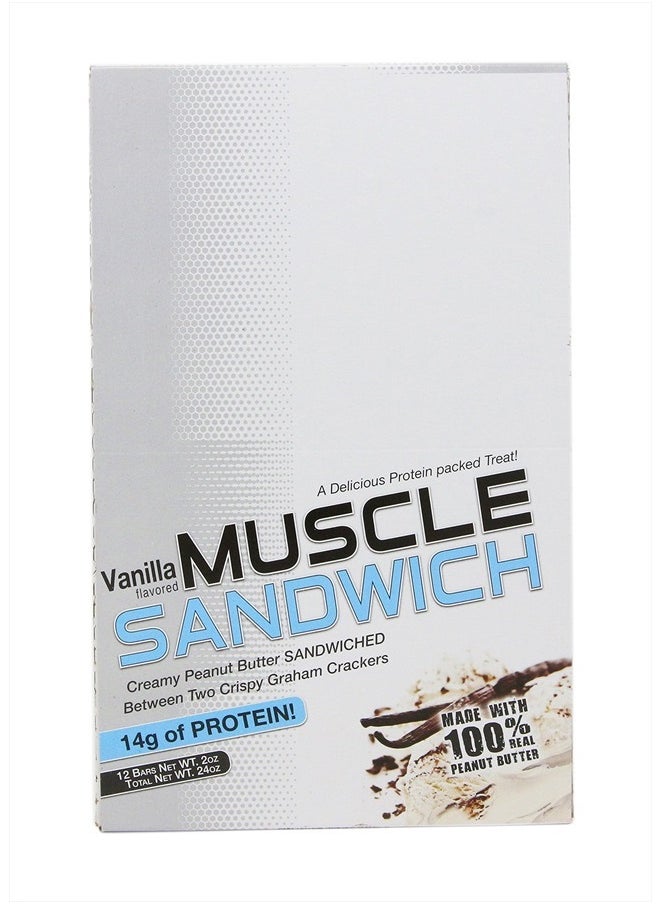 Muscle Sandwich, Peanut Butter Vanilla, 12-Count Net wt.2.0 oz