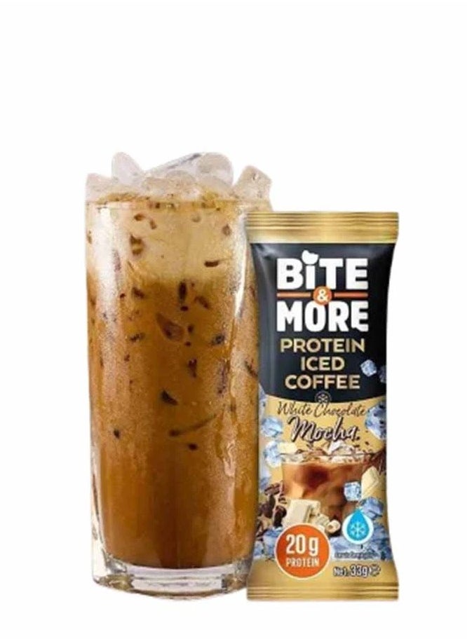 BITE & MORE PROTEIN ICED COFFEE, WHITE CHOCOLATE MOCHA FLAVOUR 33G*10