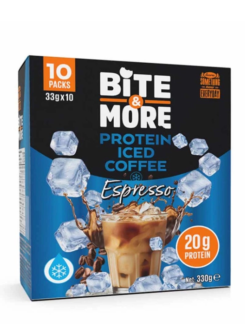 BITE & MORE PROTEIN ICED COFFEE, ESPRESSO FLAVOR 33G*10