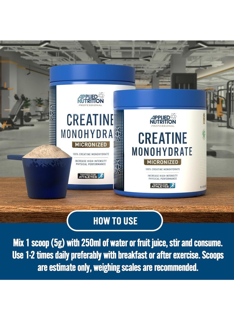 Creatine Monohydrate Micronized, Increases High Iintensity Physical Performance, Unflavored, 250g