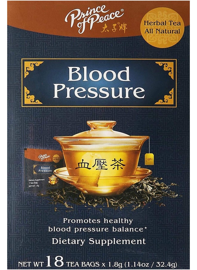 PRINCE OF PEACE Blood Pressure Herbal Tea 18 Bag, 1.14 oz