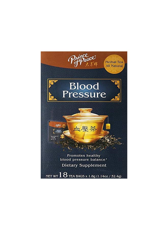 PRINCE OF PEACE Blood Pressure Herbal Tea 18 Bag, 1.14 oz