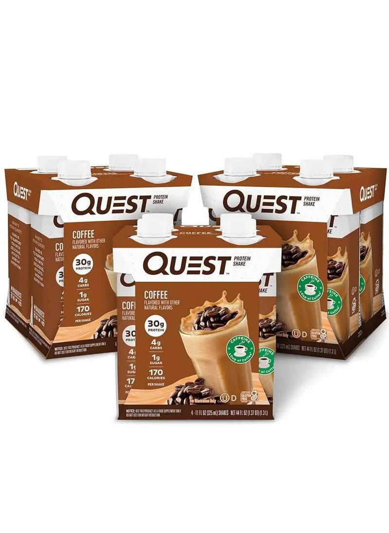 Quest Protein Shake Coffee Flavor 325ml Pack of 12