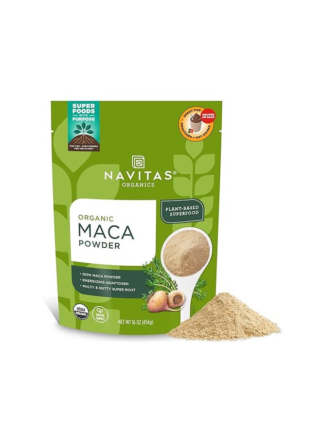 Navitas Organics Maca Powder, 16 oz. Bag, 90 Servings Organic, Non-GMO, Low Temp-Dried, Gluten-Free