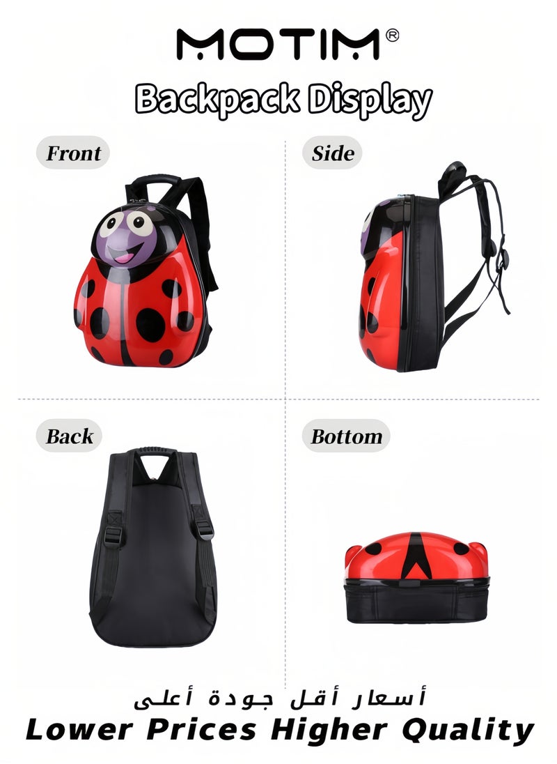 Kids 2pcs Travel Luggage Set in Fun Cartoon Animal Shape Includes 1 Wheeled Luggage ＆ 1 Lightweight Backpack Perfect for Short Trip and Kindergarten