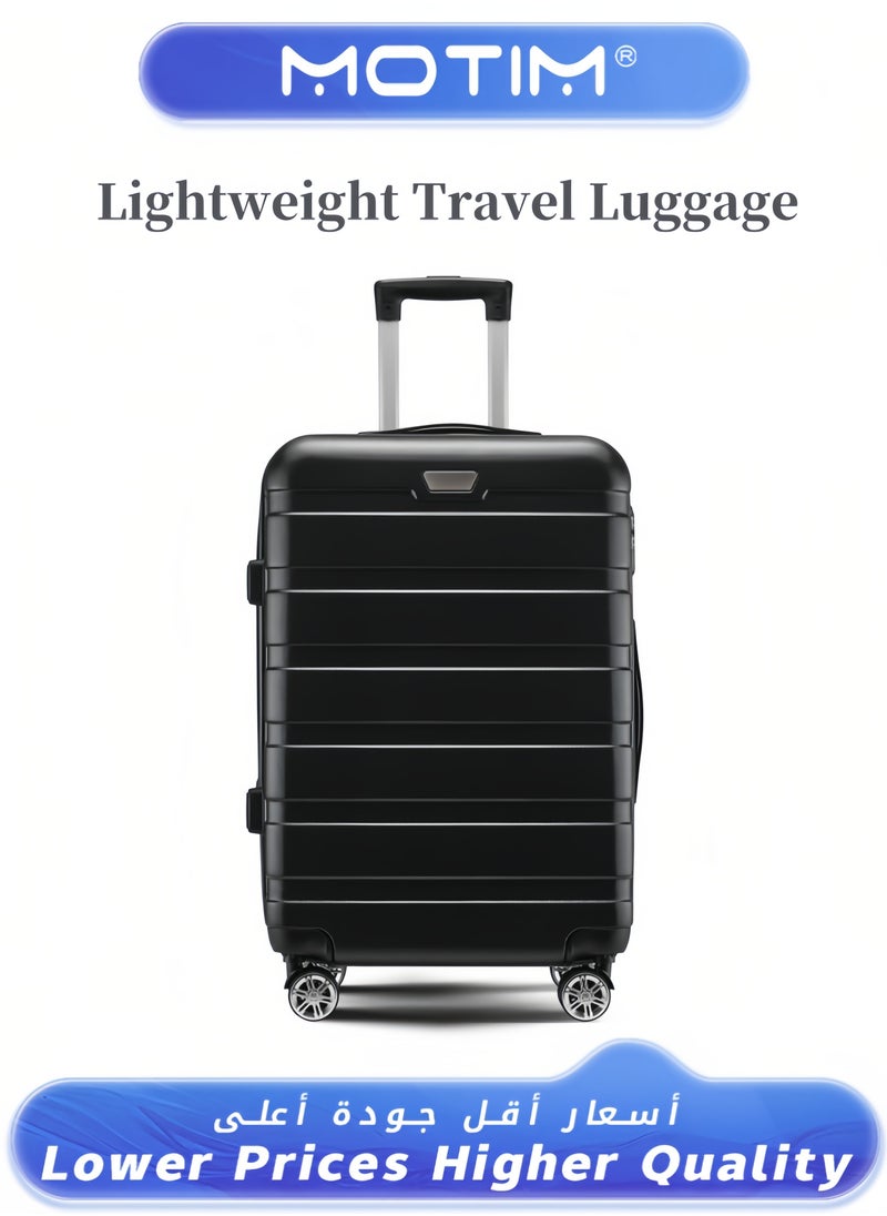 Expandable Suitcase Trolley Carry-on Hand Cabin Luggage Lightweight Hard Shell Travel luggage with TSA Lock and Durable 4 Spinner Wheels