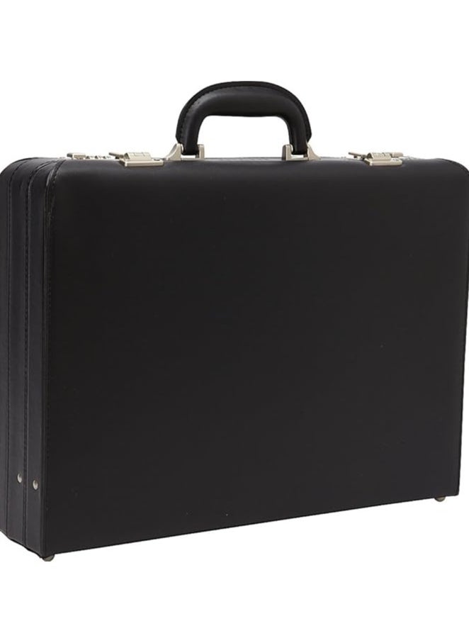 Travelware Vinyl Single Compartment 17.3, Black, One Size, Attaché Combination Lock 17.3