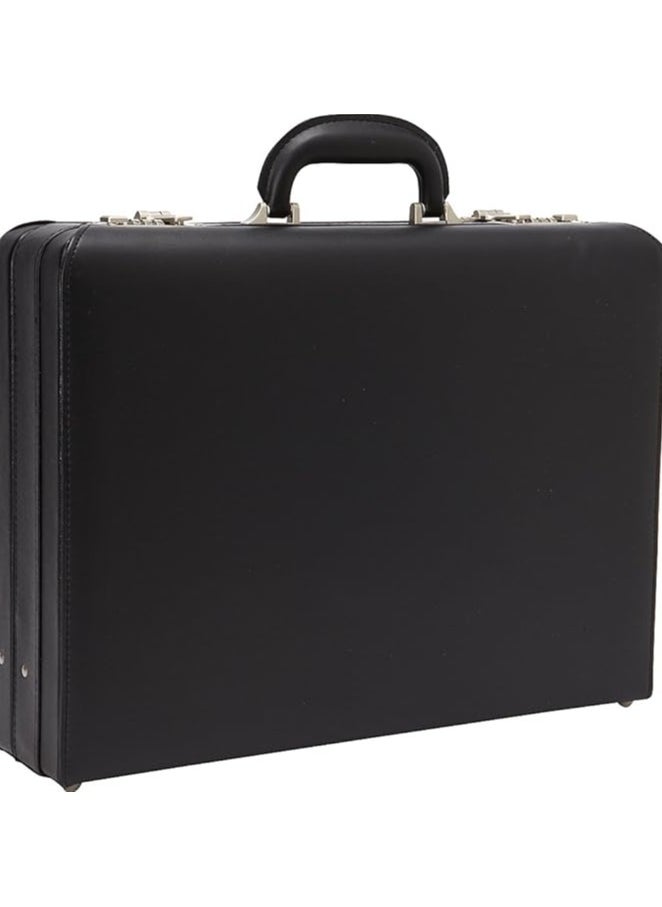 Travelware Vinyl Single Compartment 17.3, Black, One Size, Attaché Combination Lock 17.3